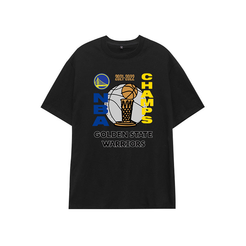 Basketball Sports T Shirt Curry Champion Pure Cotton Loose Short Sleeve T-Shirt Male Student Handsome Casual