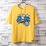 Basketball Sports T Shirt Short-Sleeved T-Shirt Men'S Magic Mcgrady No. 1 Basketball Sports Training Wear Student Loose