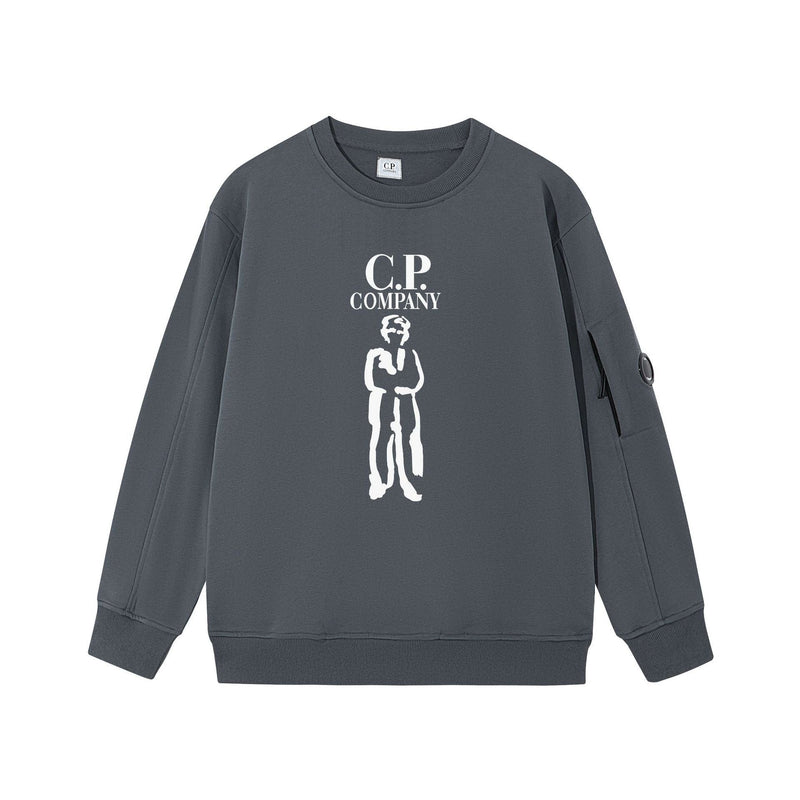 Cp Company Sweatshirts Autumn and Winter Solid Color Sweatshirts Men and Women