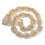 Chains Hip Hop Vintage Rough Collarbone Chain Copper with Zircon St. Valentine's Spectrum