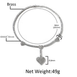 Chains Love Tennis Chain Necklace Copper Inlaid Zircon Spectrum Royalty