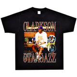 Basket Ball Star T Shirt Basketball Clarkson Washed Distressed Printed American T-shirt Retro Short Sleeve