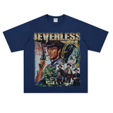 Film Star T Shirt Cotton Short Sleeve Loose Retro Design T-shirt
