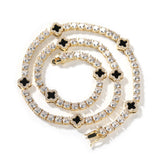 Chains Wind Clover Diamond Tennis Chain Necklace St. Valentine's Spectrum