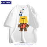 Nasa T Shirt Cotton Short-Sleeved T-Shirt Men'S And Women'S Loose Top