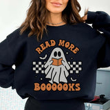 Halloween Ghost Print Crew Neck Sweatshirts Casual Long