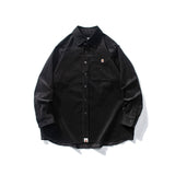 Aape Jacket Shirt Men Corduroy Loose Long Sleeve Shirt