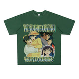 Film Star T Shirt Loose Retro Street Cotton Small Neckline T-shirt