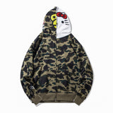 Aape Hoodie Autumn and Winter Fashion Brand Men's Women's Pullover Camouflage Casual Hooded Coat