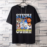 Basketball Sports T Shirt Curry Trendy Printed Basketball Sport Short Sleeve T-Shirt Boys Loose