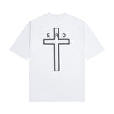 ERD T Shirts Short Sleeve Logo Cartoon Print Loose