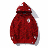 Bathing Ape Hoodie Anniversary Full Zip Hoodie Camo Shark Hooded Sweater Jacket