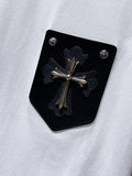 Chh Chrome Hearts T Shirts Pocket Handmade Button Casual Short Sleeve T-Shirt