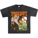 Asap Rocky T Shirts CNPY TRAVIS SCOTT ASAP Short Sleeve T-Shirt