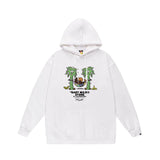 Bathing Ape Hoodie Autumn/Winter Letter Print Loose Hoodie Pullover Ape Sweater