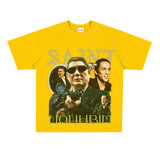 Film Star T Shirt Loose Heavy American Retro Street Personality T-shirt Men