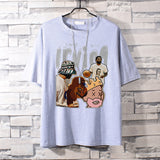 Basketball Sports T Shirt Loose Student Basketball Sport Short Sleeve T-Shirt Men'S Cotton Casual Top