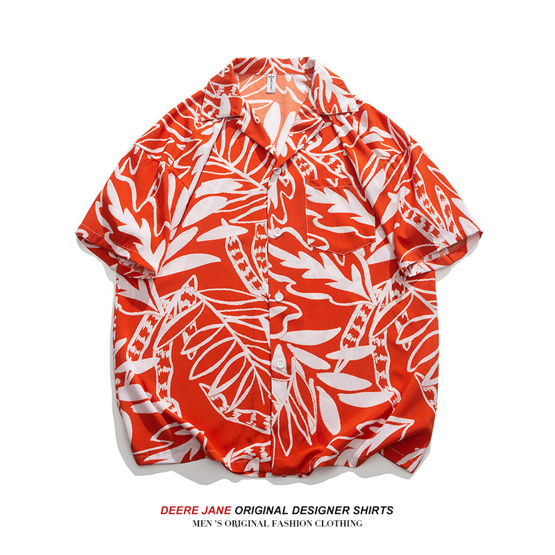 Men Shirts Summer Short Sleeve Shirt Male Loose Casual Jacket