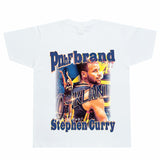 Basket Ball Star T Shirt Basketball Stephen Curry Washed Distressed Printed T-Shirt Short Sleeve Retro Pure Cotton