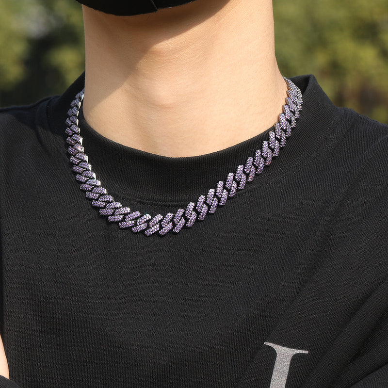 Chains Hip Hop Copper Zircon Chain Vintage Plated Cuban Chain St. Valentine's