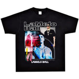 Basket Ball Star T Shirt Washed Distressed Lamelo Ball Printed Short Sleeve T-Shirt Vintage Pure Cotton