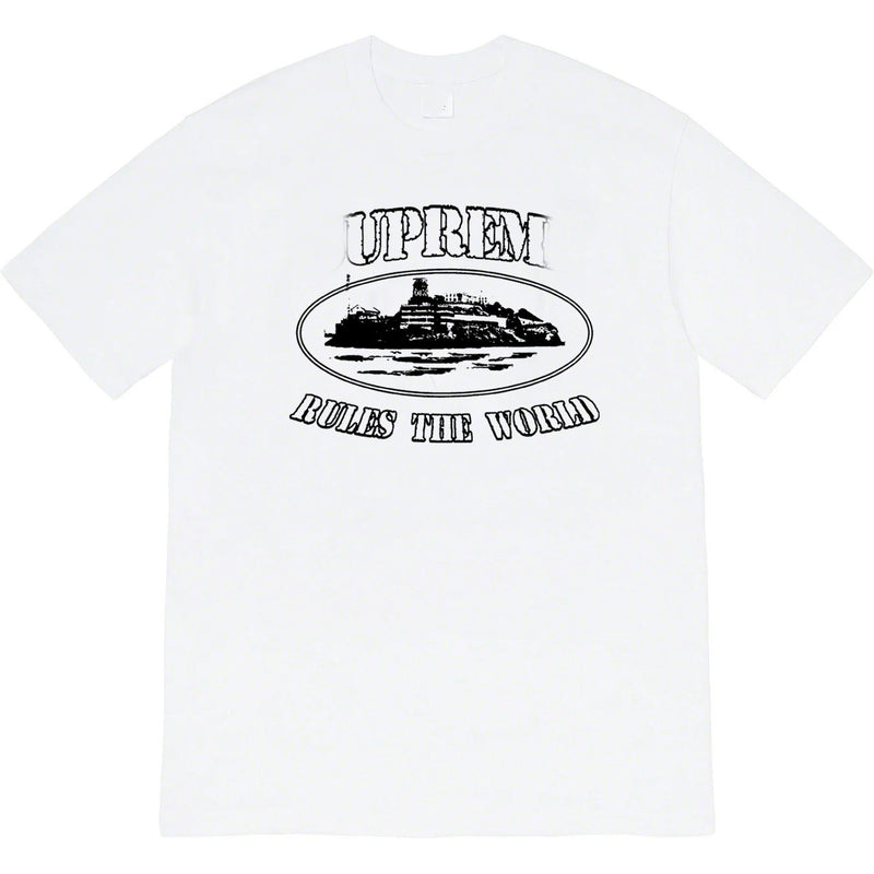 Mens T-shirts FW23 Corteiz Rules The World Tee Co-branded T-shirts