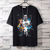 Basketball Sports T Shirt Casual Hundred Short-Sleeved T-Shirt Boys Handsome Warrior Curry Basketball Sports Top