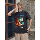 Film Star T Shirt Trendy Cotton Short Sleeve Loose round Neck Retro T-shirt