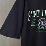 Men T-shirts Paris B home art destruction cracking printing washing old