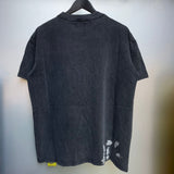 Gallery Dept T-Shirt Color Hand Painted Splash Ink Letter Print Short Sleeve T-Shirt