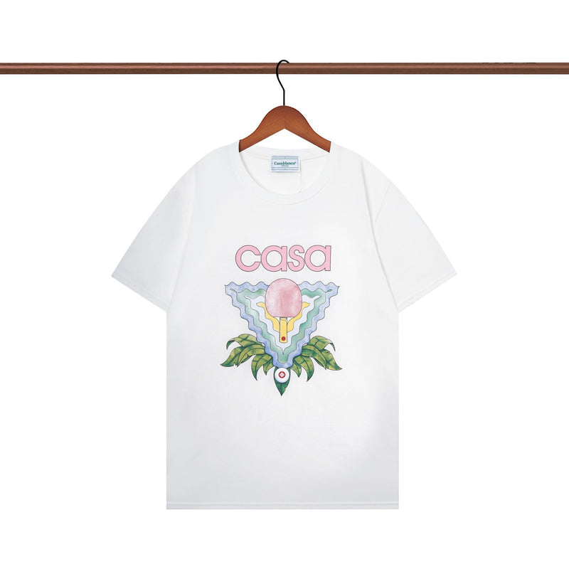 Casablanca T Shirts Loose Crew Neck Cotton Tee