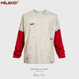 MIJKO Mens Jacket Old Long Sleeve T-Shirt