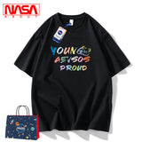 Nasa T Shirt Cotton Short Sleeve Couple T-Shirt Summer Half Sleeve Men