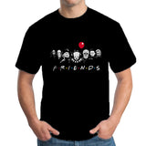 Retro Clown Graphic Male T-shirts Harajuku Tees Man Hip Hop