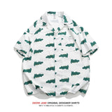 Men Shirts Summer Short Sleeve Printed Shirt Men's Fashion Brand Loose Casual