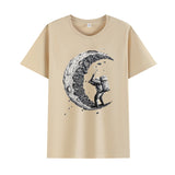 Basketball Sports T Shirt Summer Short-Sleeved T-Shirt Male Handsome Loose Student Nasa Astronaut