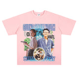Film Star T Shirt Loose Heavy Retro Street Personality T-shirt Men and Women