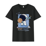 Basketball Sports T Shirt Summer Astronaut Short Sleeve T-Shirt Men And Women Loose
