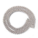 Chains Cuban Necklace Men's 13mm Zircon Gold Plated Spectrum St. Valentine's