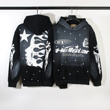 Hellstar Hoodie Retro Distressed Loose Fleece