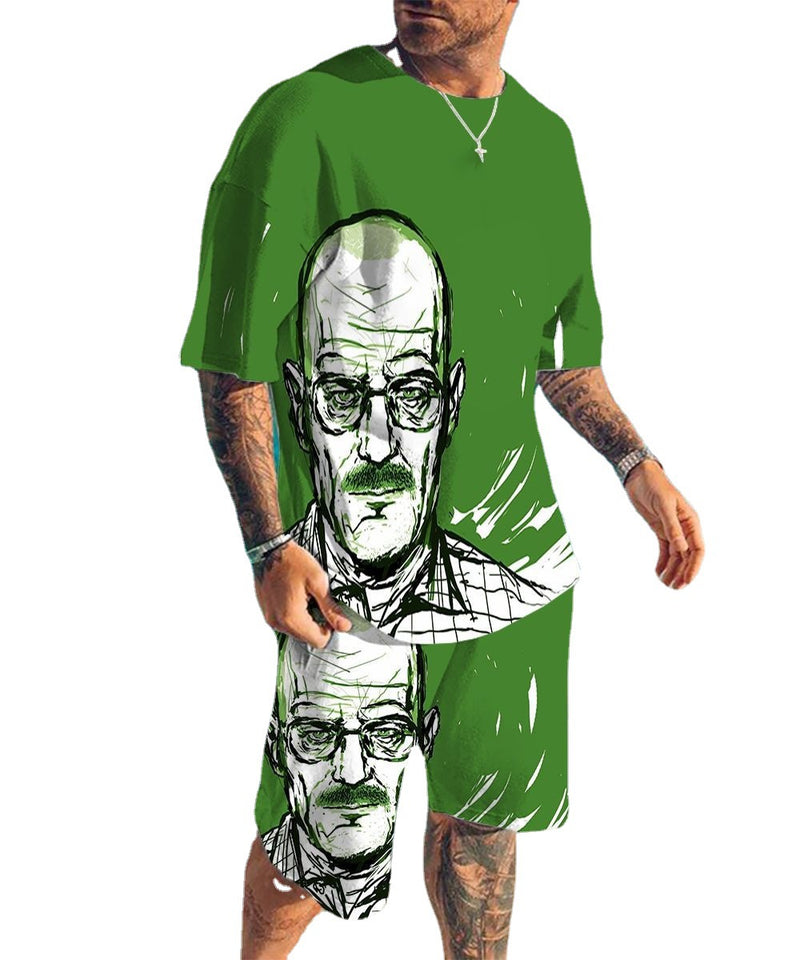 Heisenberg T Shirt T-Shirt Short Sleeve Suit 3d Deadly Poison Artist Printed Casual Sports
