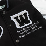 Off White Jacket Spring and Autumn OW Moon Letter Pattern Baseball Jacket Jacket