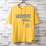 Basketball Sports T Shirt Summer Warriors Curry 30 Student Basketball Sports Breathable Short Sleeve T-Shirt Men