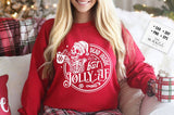 Funny Dead Inside But Jolly AF Slogan Christmas Women Sweats