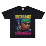Film Star T Shirt Washed Old American Round Neck Loose T-Shirt Retro Short Sleeve