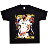 Basket Ball Star T Shirt Short Sleeve Printed T-shirt Retro Hip Hop Loose Cotton Washed Distressed