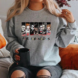 Friends Halloween Sweatshirt Horror Movie Hoodie