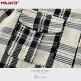 MIJKO Mens Jacket Plaid Jacket