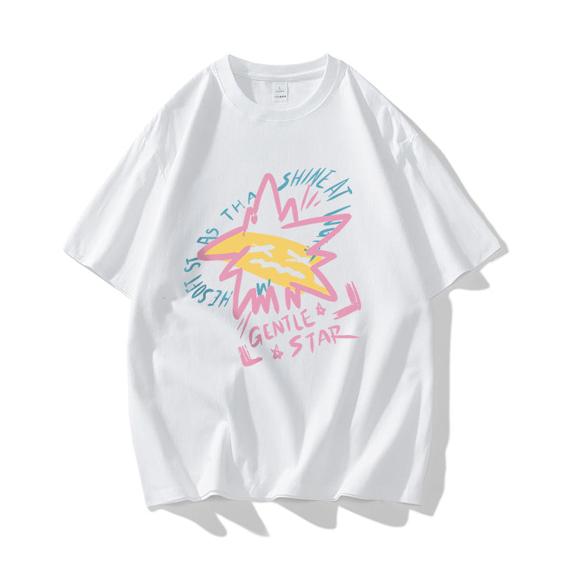Nasa T Shirt Short Sleeve T-Shirt Men'S Summer Couple Wear Men'S And Women'S Half Sleeve