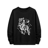 Cactus Claus Graphic Hoodie Women Loose Sweatshirt